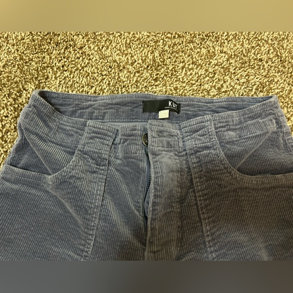KUT from the Kloth Reese - Corduroy Pants w/Pork Chop Pockets Size 2, Slate Blue - Picture 3 of 6